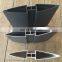 200mm, 300mm, 400mm wide aluminum oval airfoil  extrusions for exterior sunshade