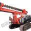 Hydraulic screw and vibratory hammer pile driver for solar project