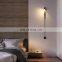 Nordic Modern Minimalist LED Wall Light Creative Bedside Wall Lamp Rotatable Bedroom Sconce