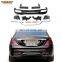 Genuine Diffuser For Mercedes S-Class W222 2018+ Facelift S63 AMG S65 AMG Rear Lip Exhaust Pipe Tips
