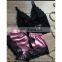 High Quality Lace Pajamas With Chest Pads Women Satin Pajamas