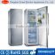 100L manual defrost double door refrigerator