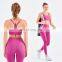 Wholesale Yoga Outfits 2 Pieces Ruched Design Yoga Sets Fitness Women  Athletic Sports Suit