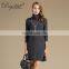Wholesale 100% Cashmere Turtleneck Long Dress Solid Color Women's Casual Sweater for Winter Knitted OEM Service