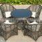Fancy Outdoor Furniture rattan coffee table set wicker coffee table design