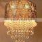 Laser metal matched crystal chandelier pendant lamp
