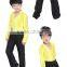 In stock cheap price latin dance wear for boys stage and dance wear boys ballroom latin dance wear (yellow/ black/ blue)