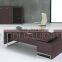 Black Veneer Executive Boss Table Large Modern CEO Luxury Wooden Office Desk (SZ-OD497)