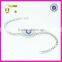 New Jewelry evil eye design custom bracelet wholesale fashion 925 silver cz bracelet