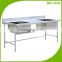 BN-S33 Custom Size Free standing stainless steel sink/Kitchen stainless steel sink/Stainless steel sink