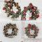 New Arrival Good Colorful Multicolor Christmas Bow Wreath Crystal Pin Brooch Gold Jewelry B0469