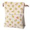 wholesale hot selling colorful cute cotton fabric drawstring bag