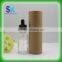 child proof e-liquid glass bottles 30ml clear e juice bottle dropper with paper tube packaging