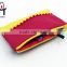 High quality eco-friendly PU pencil case double color zipper pencil bag