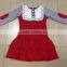 Fashion small girls flutter sleeves ruffle dress kids short skirts angel kids dress