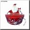 christmas low fire ceramic santa claus food storage container