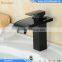 Oil Rubbed Bronze Short Brass Waterfall Basin Sink Faucet Single Handle Vanity Sink Washbasin Mixer Taps