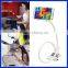 360 rotation Flexible mobile phone holders/Desktop Lazy Bracket/double clip bracket for cell phone