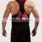 100% polyester Y-back mens gym singlet with custom printing