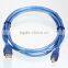 USB 2.0 Transparent Blue Print Cable AM To BM Cable