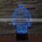 Wholesale Baymax LED 3D Illusion Night Light Lamp, Acrylic Decorative With 7 Colors Multicor Changing