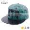 Leather Brim Custom 3D Letters Snapback Hat