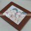 Custom Pu leather wooden photo frame Luxury genuine leather photo frame