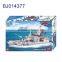 Intelligent 3d block toy large army battle ship model/ plastic diy destroyer model
