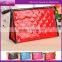 New design pure color leather cosmetic bag