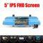 New NT96658 Car Dvr Camera 5 Inch Mirror Digital Video Recorder Dual Lens Dvr Car Camcorder