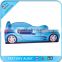 High Quality Comfortable Blue Kids Car Shape Toddler Bed