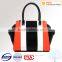 Guangzhou handbag market wholesale bag color strip fashion handbag for ladies