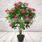 Gorgeous Red Azalea Flower Tree Artificial Flower Tree For Hotel Decoration