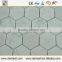 2" hexgon Italian calacatta gold marble mosaic for prefab homes