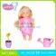 Hot sell 14 inch lovely baby doll(without music)+sunflower+pot two models mixed