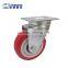 3,4,5 inches red pvc caster wheel, swivel caster wheel