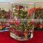 Happy holidays christmas tree old fashion drink glass set 4