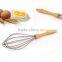 2015 FAD LFGB wood handle popular Spiral silicone egg Whisk