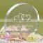 crystal shape wedding acrylic round cake topper