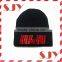 Fold up custom made beanies with logo embroidery