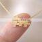 Gold puzzle necklace simple handmade jewelry everyday bridal jewelry bridesmaid gift best friends gift