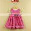 Occideng Fashion Rose Polka Dots Dress Cotton Bowknot Lovely Girls Dress