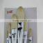 6pcs High quality Round pig hair paint brush Copper paint brush set factory