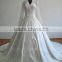 V Neck Ball Gown Custom Made Floor Length Formal Bridal Dress Vestidos De Novia BW084 sexy long sleeve lace wedding dresses