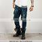 cheap Striking Washing Deep Blue Baggy Jeans washed out jeans snow wash jeans(LOTM039)