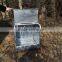 portable galvanized mini horse hay feeder with roof
