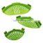 2016 China  Best Selling Mesh Silicone Clip-On Snap and Strain Strainer, Green