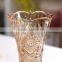 Attractive indoor flower arrangement container clear glass vase for wedding