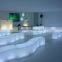 Hotel/restaurant/bar/lounge wireless led curve seatting cube chair