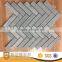 Spray grays marble mosaic herringbone floor tiles for indoor